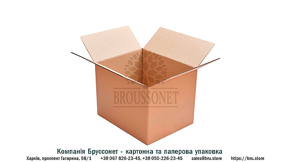 Гофроящик 500x500x250 мм бурого кольору з об'ємною вагою 16 кг на we.ua