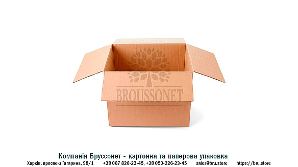 Компактний гофроящик 500x200x200 мм бурого кольору до 5 кг на we.ua