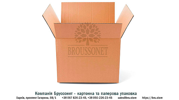 Гофроящик 200x200x350 мм бурого кольору з об'ємною вагою 4 кг на we.ua