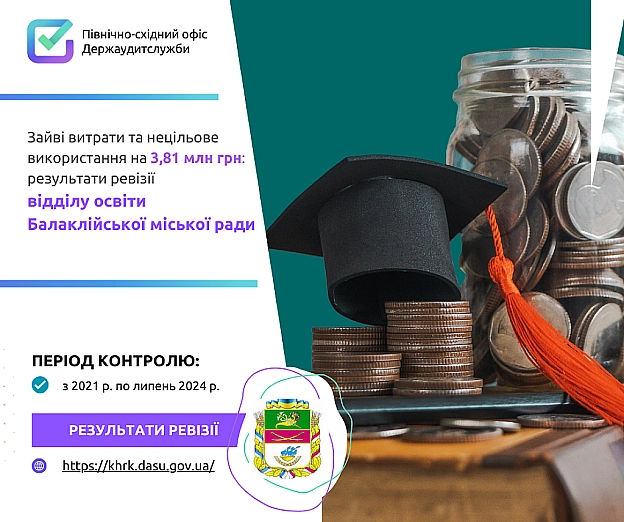 📢 ВАЖЛИВО! Держаудитслужба провела ревізію в Балаклійському відділі освіти❗ - Північно-східний офіс Держаудитслужби на we.ua
