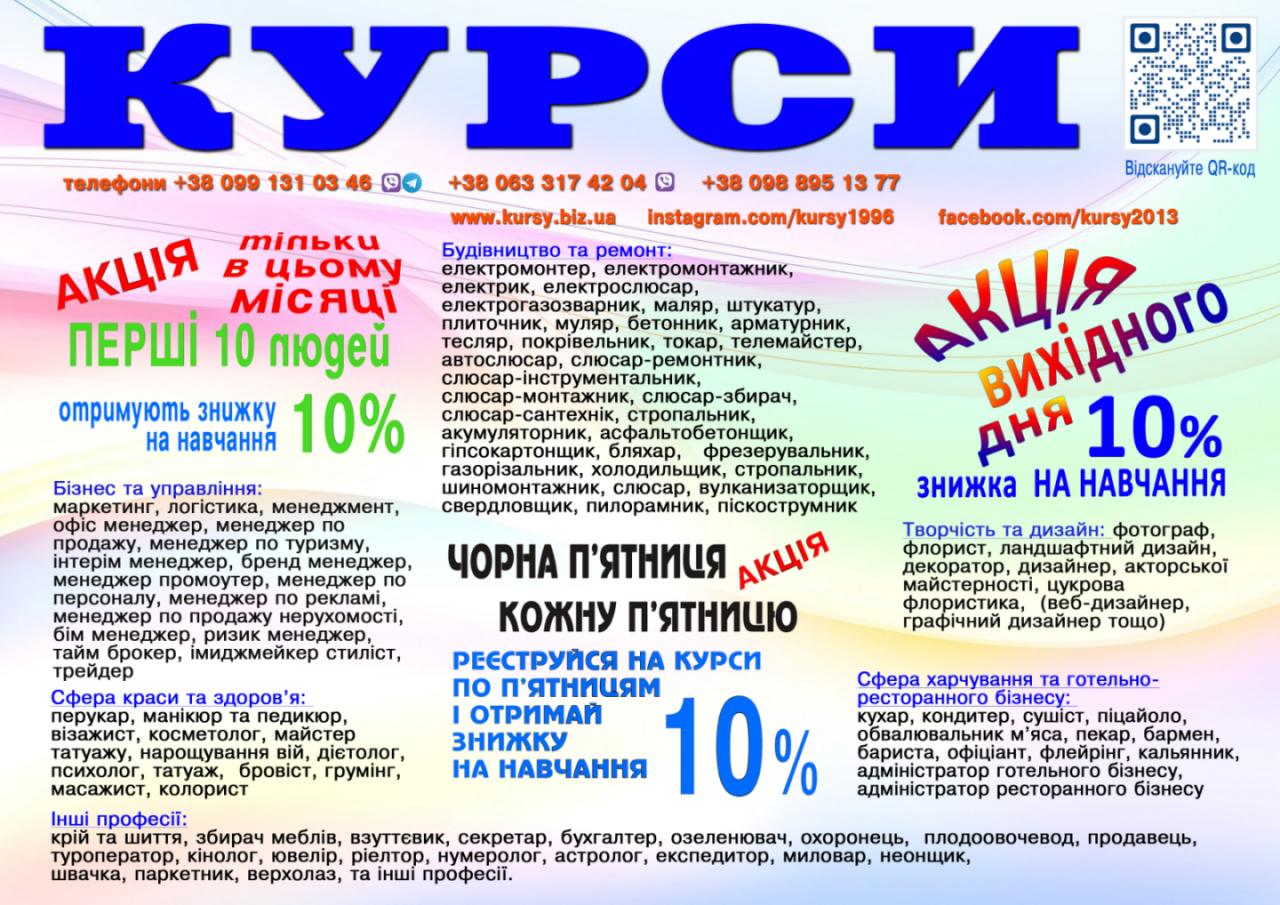 Послуги в послуги з навчання та репетиторства в Харкові за 1 грн