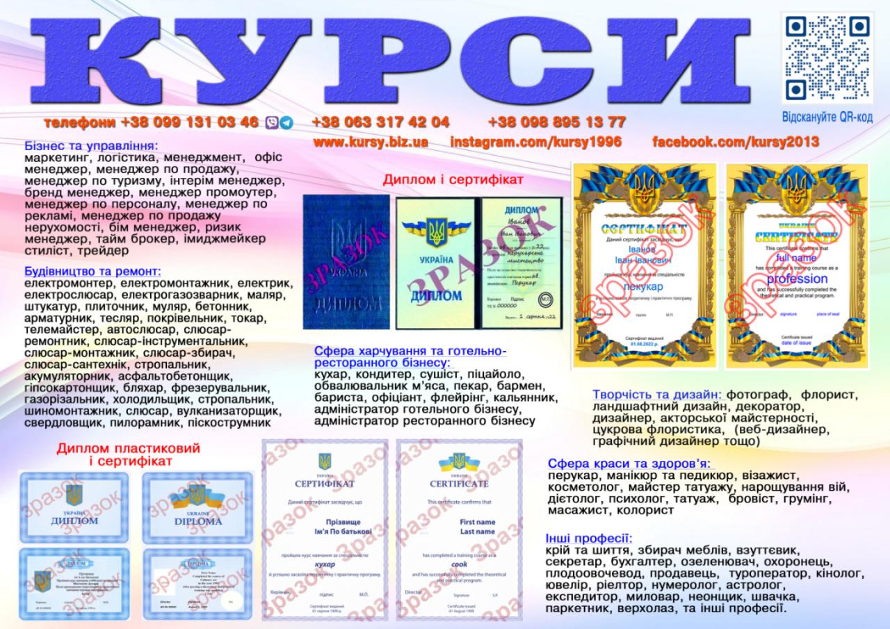 Послуги в послуги з навчання та репетиторства в Києві за 3 200 грн